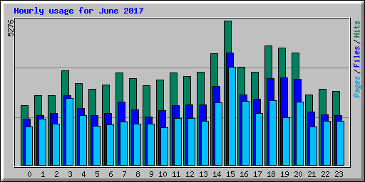 Hourly usage for June 2017